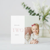 tweede verjaardag dank je kaart (Staand voorkant)