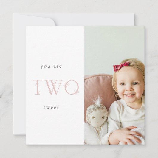 tweede verjaardag dank je kaart (Voorkant)