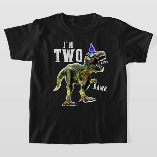 Tweede verjaardag Dinosaur T-rex Shirt 2 jaar oud (Laagn)
