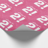 Tweede verjaardag Eigen naam Roze Wit voor GIRL B0 Cadeaupapier (Hoek)