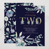 Tweede verjaardag floraal goud in de bergen (Voorkant / Achterkant)