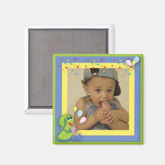 Tweede Verjaardag Foto Lijst Magnet (Voorkant / Achterkant)