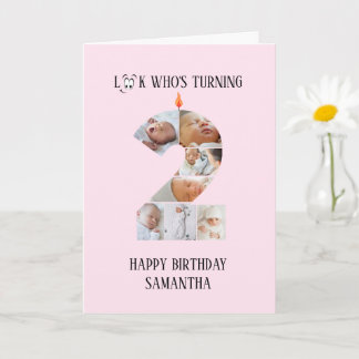 Tweede verjaardag fotokaart kaart