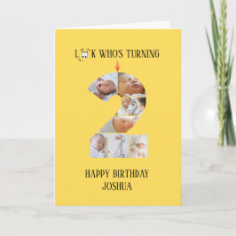 Tweede verjaardag fotokaart kaart