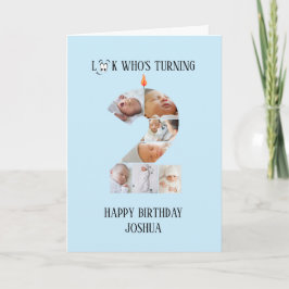 Tweede verjaardag fotokaart kaart