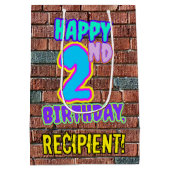 Tweede verjaardag: Fun, Urban Graffiti geïnspireer Medium Cadeauzakje (Achterkant)