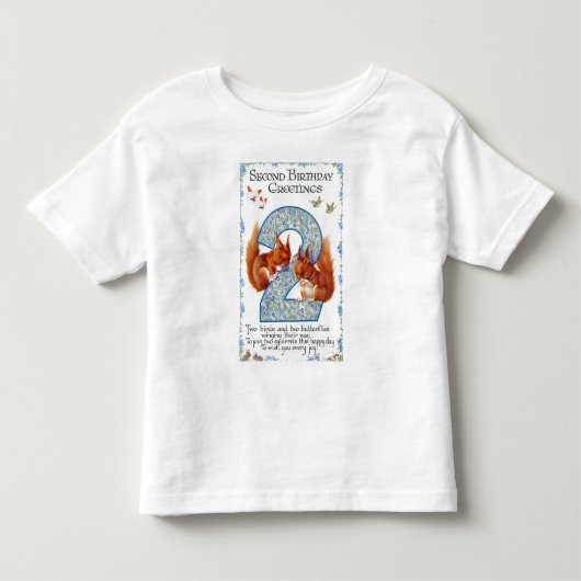 Tweede verjaardag kinder shirts (Voorkant)