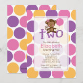 Tweede verjaardag Kleine uitnodiging van de Maanda (Voorkant / Achterkant)