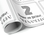 Tweede verjaardag: Kunst Deco Geïnspireerde stijl Cadeaupapier (Rol Hoek)