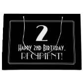 Tweede verjaardag: Kunst Deco Geïnspireerde stijl  Groot Cadeauzakje (Voorkant)