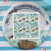 Tweede verjaardag o-vis-bondgenoot vissen themafee servet