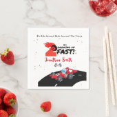 Tweede verjaardag Rode Race-auto Servet (Insitu)