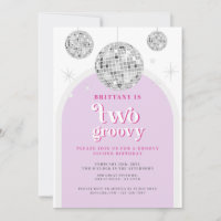 Tweede verjaardag Roze Fuchsia Retro Disco Arch