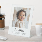 Tweede verjaardag - Square Photo Favors Sign Reclamebord Met Voetstuk (Insitu)