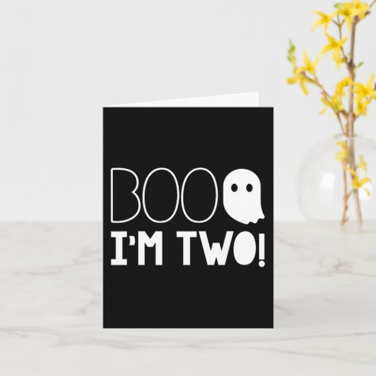 Tweede verjaardag twee jaar oud Boo, ik ben twee!  Kaart (Gele Bloem)