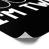 Tweede verjaardag twee jaar oud Boo, ik ben twee! Poster (Hoek)