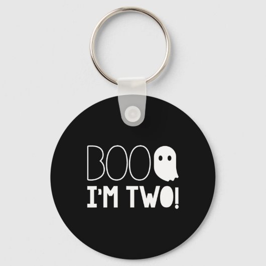 Tweede verjaardag twee jaar oud Boo, ik ben twee! Sleutelhanger (Voorkant)