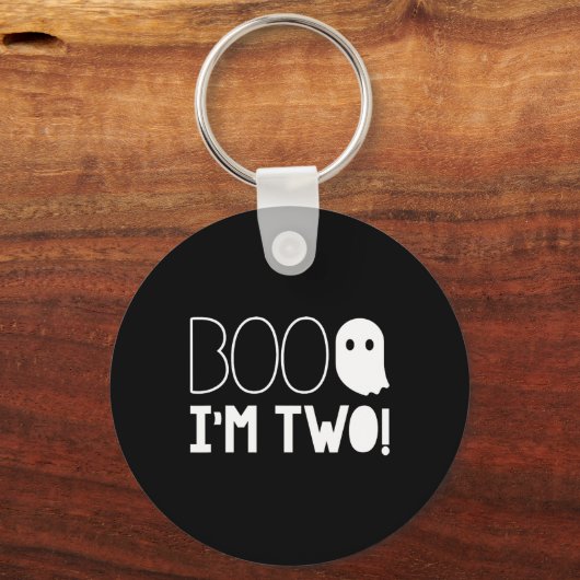 Tweede verjaardag twee jaar oud Boo, ik ben twee!  Sleutelhanger (Voorkant)