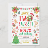 Tweede verjaardag twee zoete kerst kaart (Voorkant)