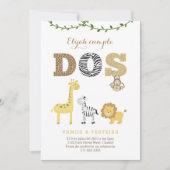 Tweede verjaardag uitnodiging in het Spaans, Safar (Voorkant)
