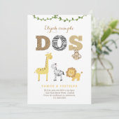 Tweede verjaardag uitnodiging in het Spaans, Safar (Staand voorkant)