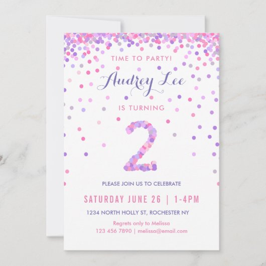 Tweede verjaardag van de bevalling kaart (Voorkant)