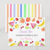 Tweede verjaardag van de bietenvrucht bedankkaart (Voorkant / Achterkant)