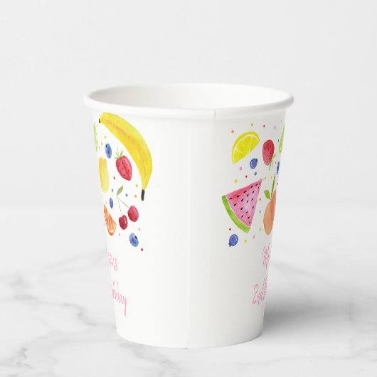 Tweede verjaardag van de bietenvrucht papieren bekers (Rechts)