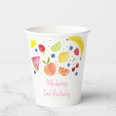 Tweede verjaardag van de bietenvrucht papieren bekers (Voorkant)