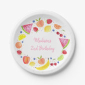 Tweede verjaardag van de bietenvrucht papieren bordje (Voorkant)