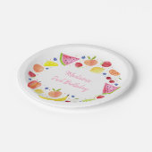 Tweede verjaardag van de bietenvrucht papieren bordje (Gekanteld)