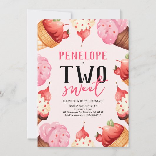 Tweede verjaardag van de bizar Ice Cream Kaart (Voorkant)