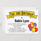 Tweede verjaardag van de Cavia van het kinderfeest Kaart (Achterkant)