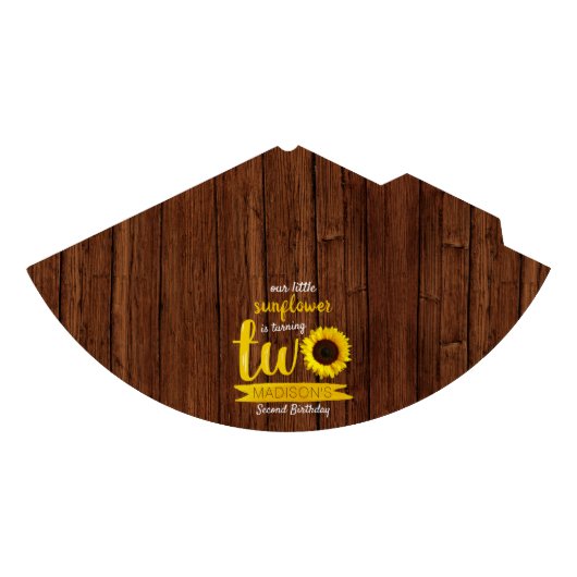 Tweede verjaardag van de kleine zonnebloem feesthoedjes (Voorkant)