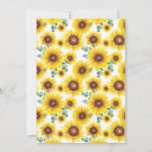 Tweede verjaardag van de kleine zonnebloem kaart (Achterkant)