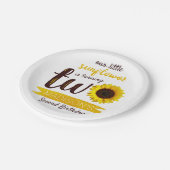 Tweede verjaardag van de kleine zonnebloem papieren bordje (Gekanteld)