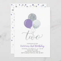Tweede verjaardag van de Paarse en Zilverballon