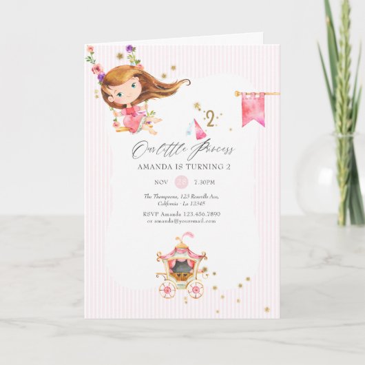 Tweede verjaardag van de roze en gouden prinses (Voorkant)