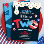 Tweede verjaardag van de vierde juli kaart