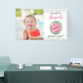 Tweede verjaardag van de Watermelonpartij van twee Spandoek (Beurs)