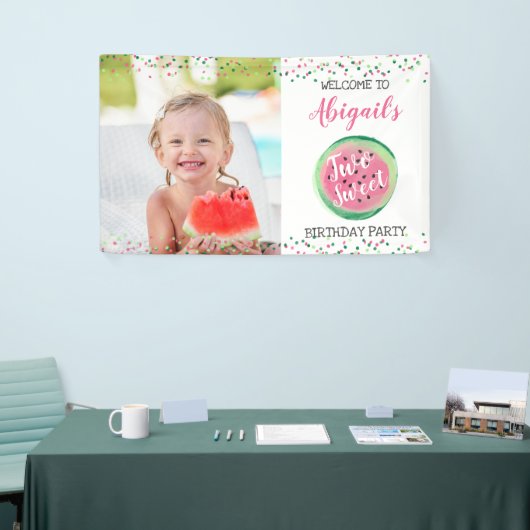 Tweede verjaardag van de Watermelonpartij van twee Spandoek (Beurs)