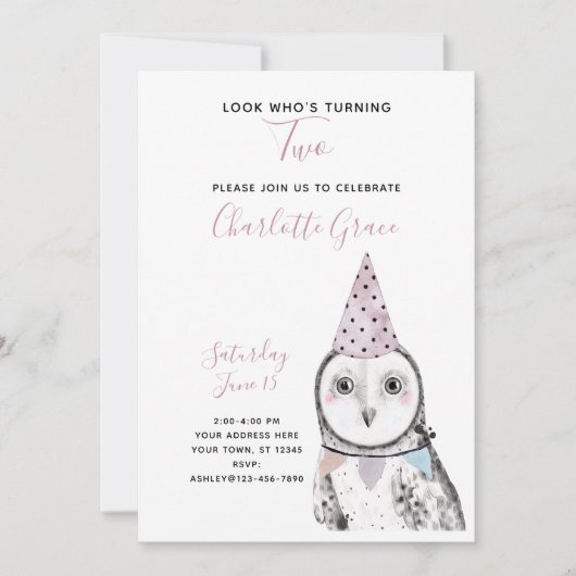 Tweede verjaardag van de zwarte en witte olievlek kaart (Voorkant)