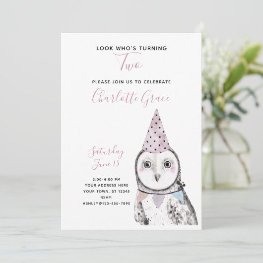 Tweede verjaardag van de zwarte en witte olievlek kaart (Staand voorkant)