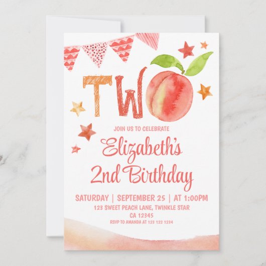 Tweede verjaardag van het zoete strand kaart (Voorkant)