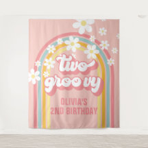 Tweede verjaardag van Rainbow Retro Two Groovy