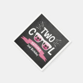 Tweede verjaardag van twee kool-meisjes servet (Hoek)