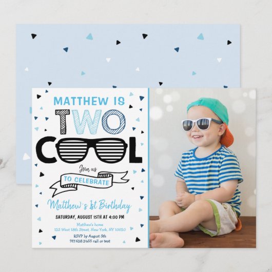 Tweede verjaardag van twee woljongen kaart (Voorkant / Achterkant)