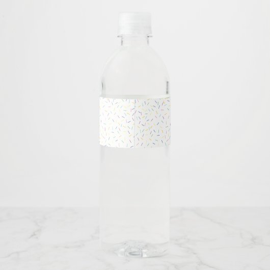 Tweede verjaardag van twee zoete ijsjes waterfles etiket (Achterkant)