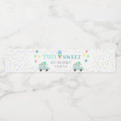 Tweede verjaardag van twee zoete ijsjes waterfles etiket (Enkel label)