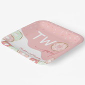 Tweede verjaardag van twee zoete meisjes papieren bordje (Gebogen)